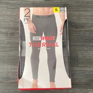 32 Degrees Heat Men's 2-Pack Thermal Base Layer Pant, HT. Charcoal Size Small